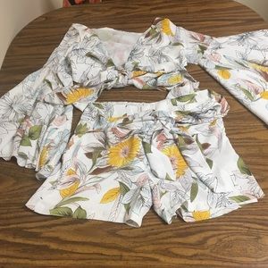 Co-Ord Floral Short Set Size M